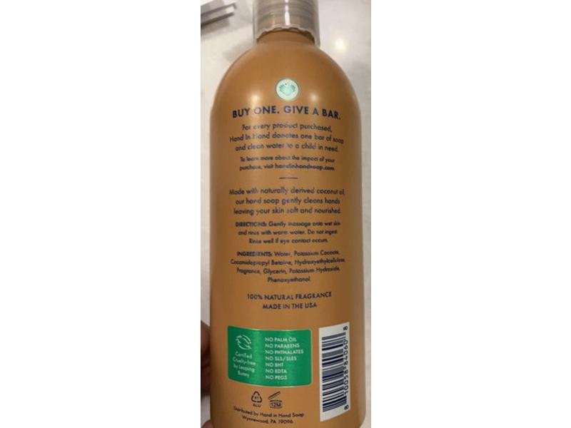 Hand In Hand Hand Soap Almond Creme, Vanilla & Oat Milk, 10 fl oz/296 mL