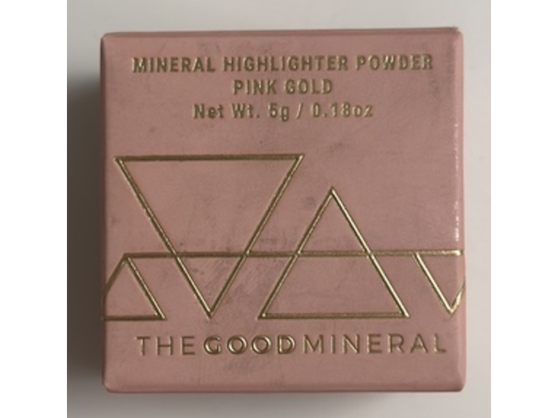The Good Mineral Gold Highlighter Powder, Pink Gold, 0.18 oz/5 g