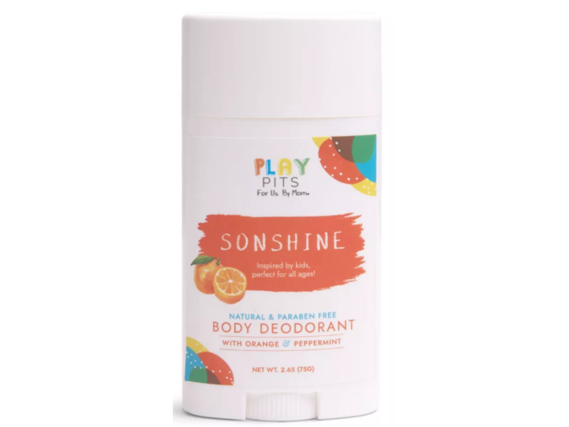 Play Pits Natural Deodorant, Sonshine, 2.65 oz/75 g, Pack Of 2