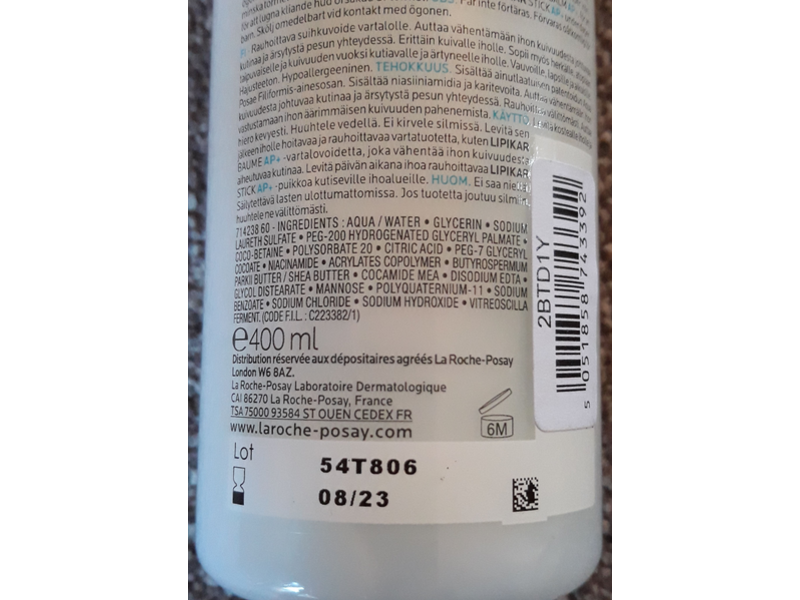 La Roche-Posay Lipikar Syndet AP+, 400 mL