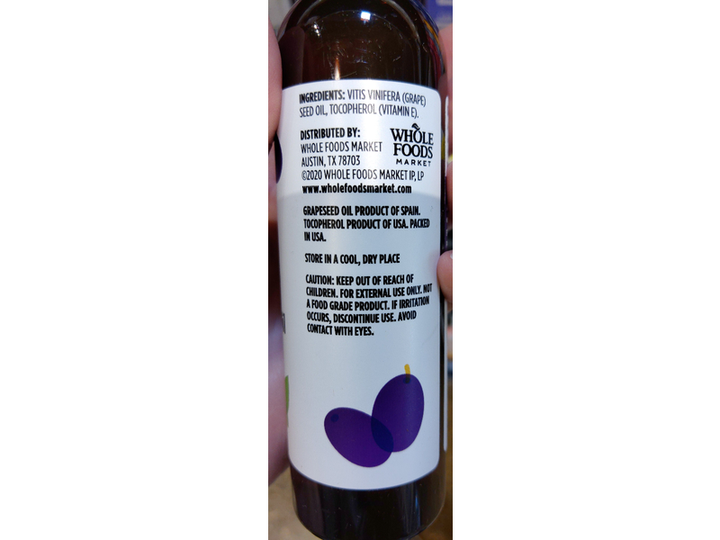 365 Whole Foods Market Nourishing Grapeseed Oil, 4 fl oz/118 mL