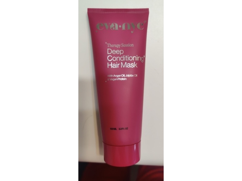 Eva nyc Therapy Session Deep Conditioning Hair Mask, Argan Oil, Jojoba Oil & Veagan Protein, 3.3 fl oz/100 mL