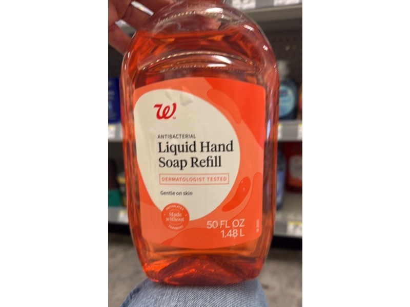 Walgreens Antibacterial Liquid Hand Soap Refill, 50 fl oz/1.48 L