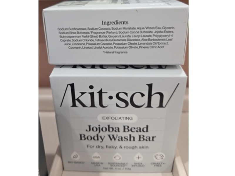 kitsch Exfoliating Jojoba Bead Body Wash Bar, 4 oz/113 g