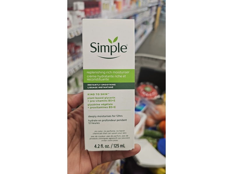 Simple Kind To Skin Replenishing Rich Moisturizer, 4.2 fl oz/124 mL