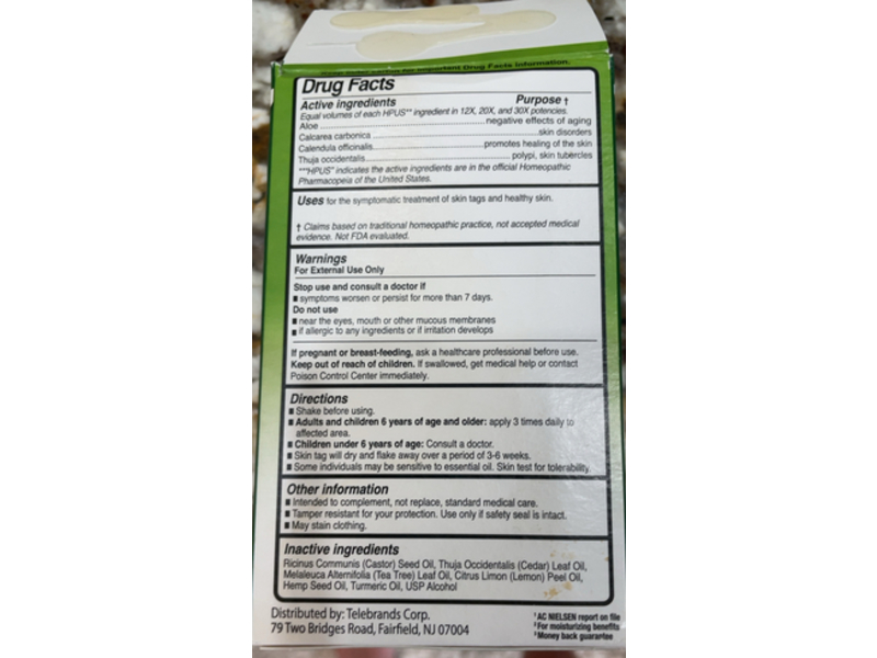 Hempvana Endtag Skin Tag Remover, Hemp Seed Oil, 0.5fl oz/15 mL