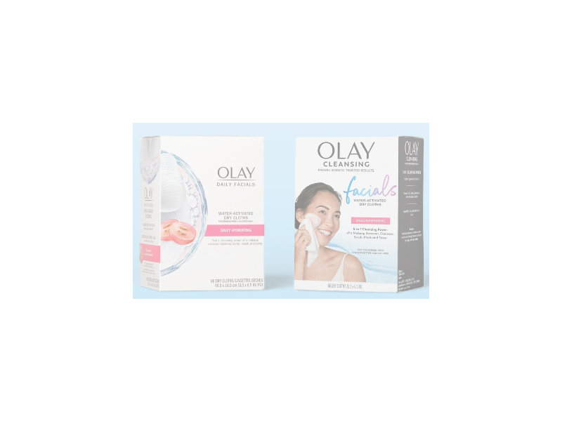 Olay Daily Facials Hydrating Cleansing Cloths, 33 Count