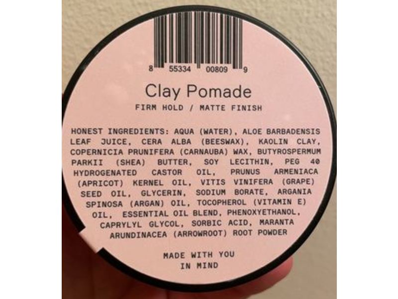 Firsthand Clay Pomade, Firm Hold & Matte Finish, 3 fl oz/88 mL