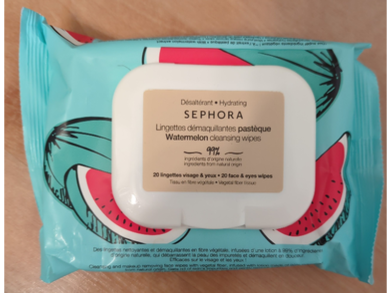 Sephora Watermelon Cleansing Wipes, 20 Count