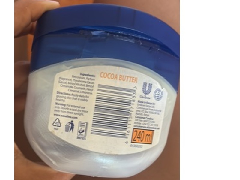 Vaseline Blueseal Cocoa Butter Perfumed Petroleum Jelly, 240 mL