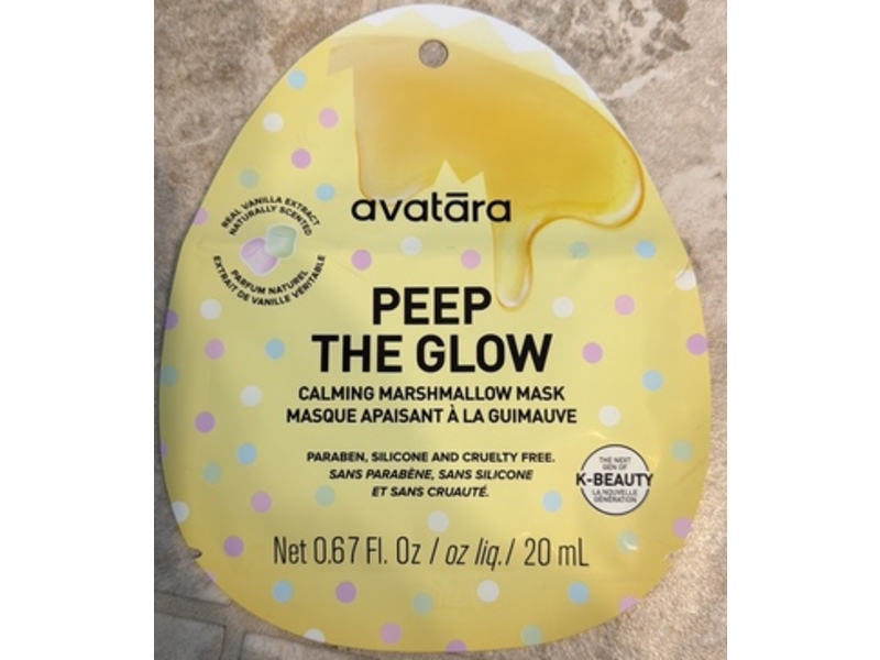 Avatara Peep Glow Calming Marshmallow Mask, 0.67 fl oz/20 mL