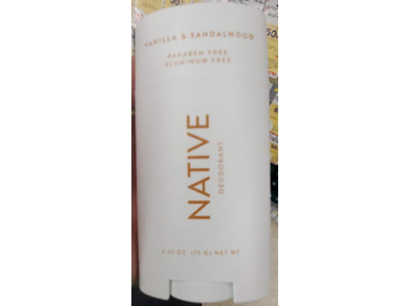 Native Deodorant, Vanilla & Sandalwood, 2.65 oz/75 g