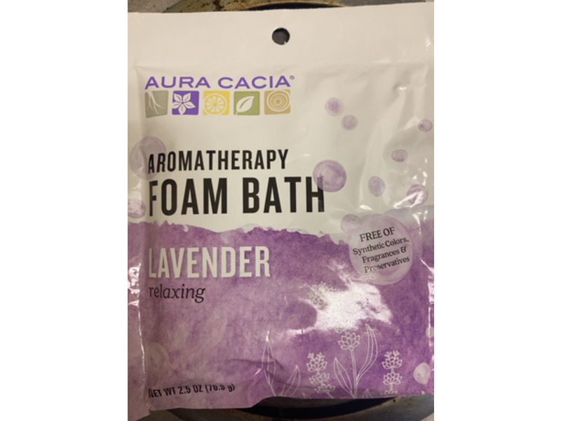 Aura Cacia Aromatherapy Foam Bath, Lavender, 2.5 oz/70.9 g