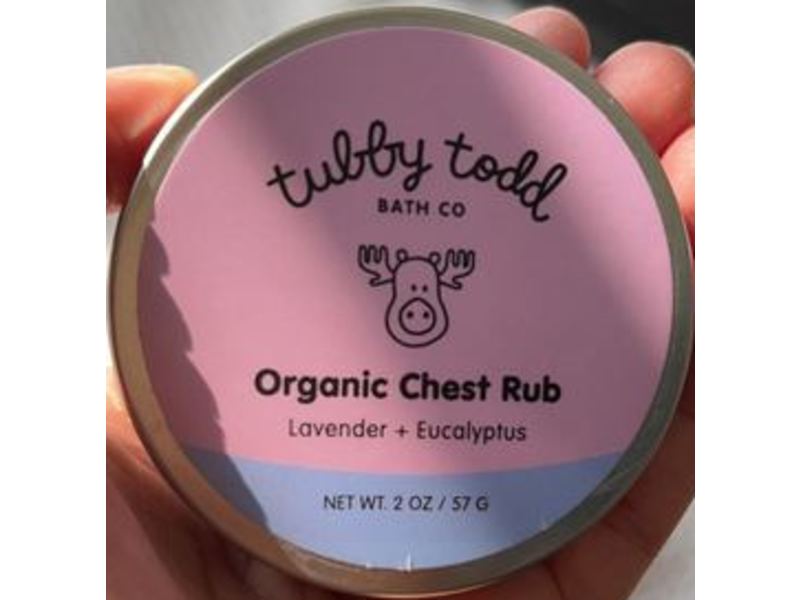 Tubby Todd Bath Co Organic Chest Rub, Lavender + Eucalyptus, 2 oz/57 g
