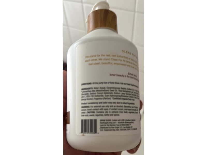 Raw Sugar Simply Hand Wash, Santal + Caffeine, 16.9 fl oz/500 mL