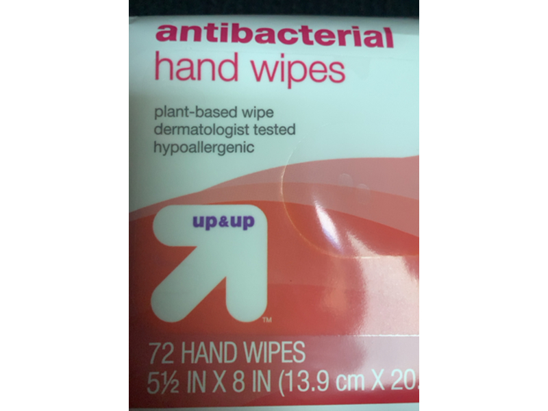 Up & Up Antibacterial Hand Wipes, 72 Count