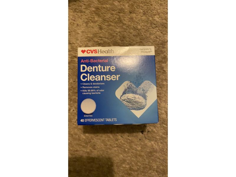 CVS Health Anti-Bacterial Denture Cleaner, 40 Effervesent Tablets