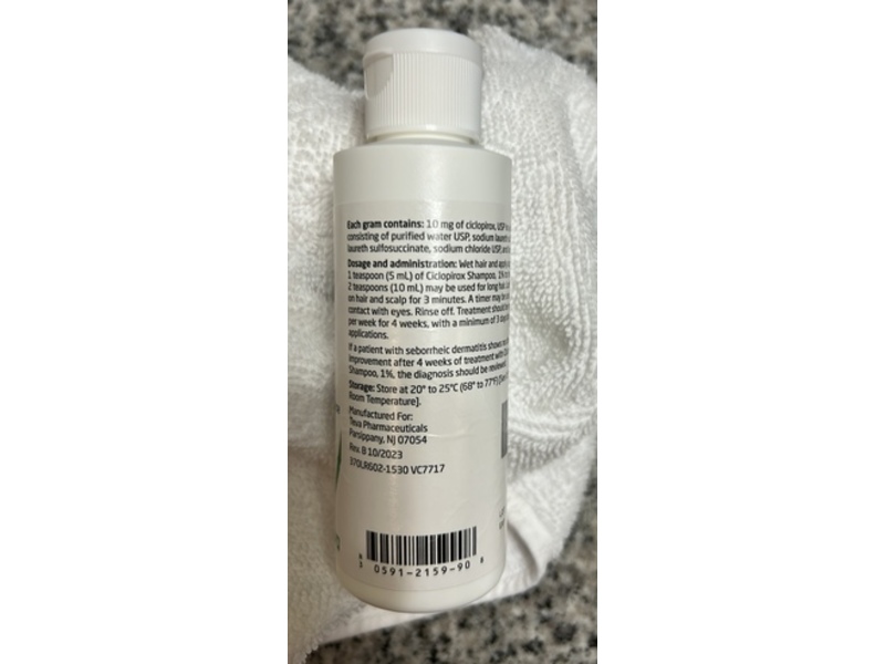 Ciclopirox Shampoo 1%, 120 mL, Actavis Pharma (Rx)