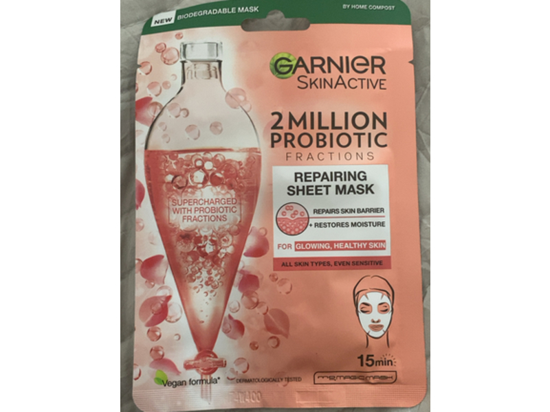 Garnier 2 Million Probiotic Fractions Repairing Sheet Mask, 22 g