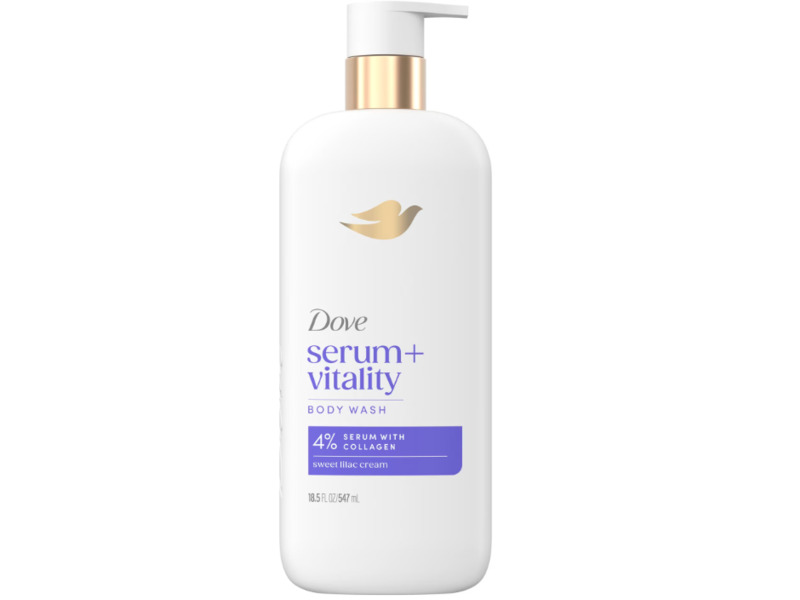 Dove Serum + Vitality Body Wash, Collagen, 18.5 fl oz/547 mL