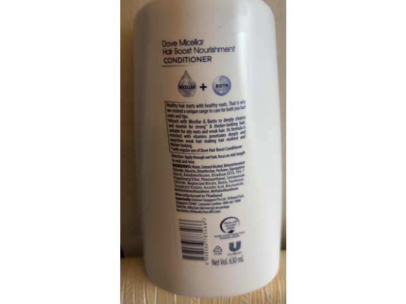 Dove Micellar + Vitamin Conditioner, 630 mL