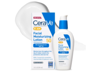 CeraVe AM Facial Moisturizing Sunscreen Lotion, SPF 50, Lightweight, 3 fl oz/89 mL - thumbnail 1