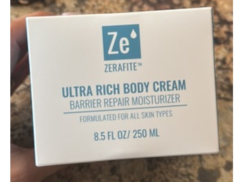 Zerafite Ultra Rich Body Cream Barrier Repair Moisturizer, 8.5 fl oz/250 mL