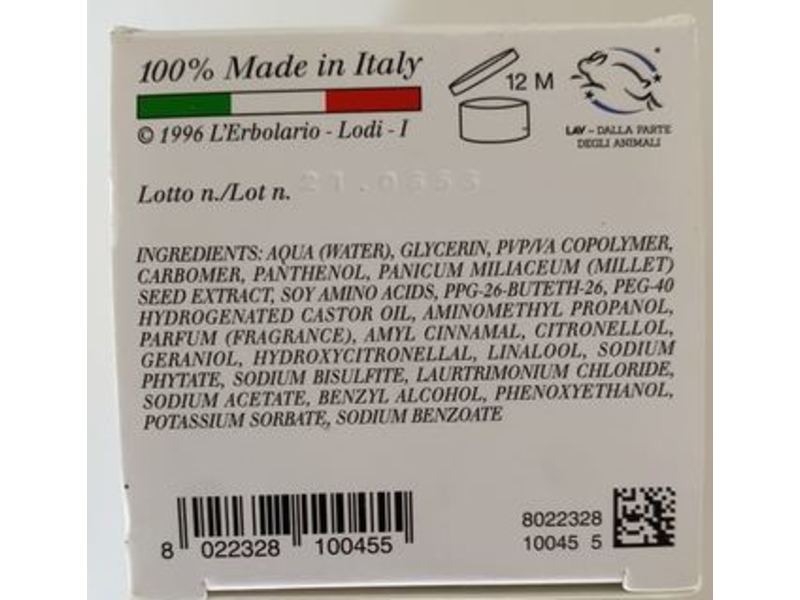 L'Erbolario Styling Gel, Millet & Soya, 5.07 fl oz/150 mL