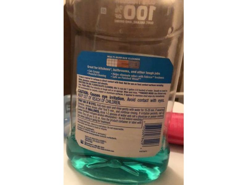 Mr. Clean Multi-Surface Cleaner, Meadows & Rain, 45 fl oz/1.33 L, Pack Of 6