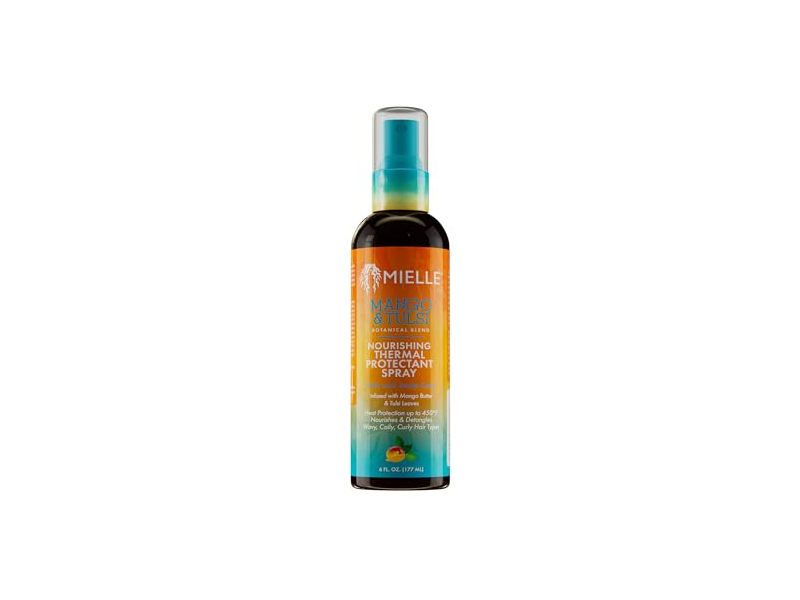 Mielle Organics Nourishing Thermal Heat Protectant Spray, Mango & Tulsi, 6 fl oz/177 mL