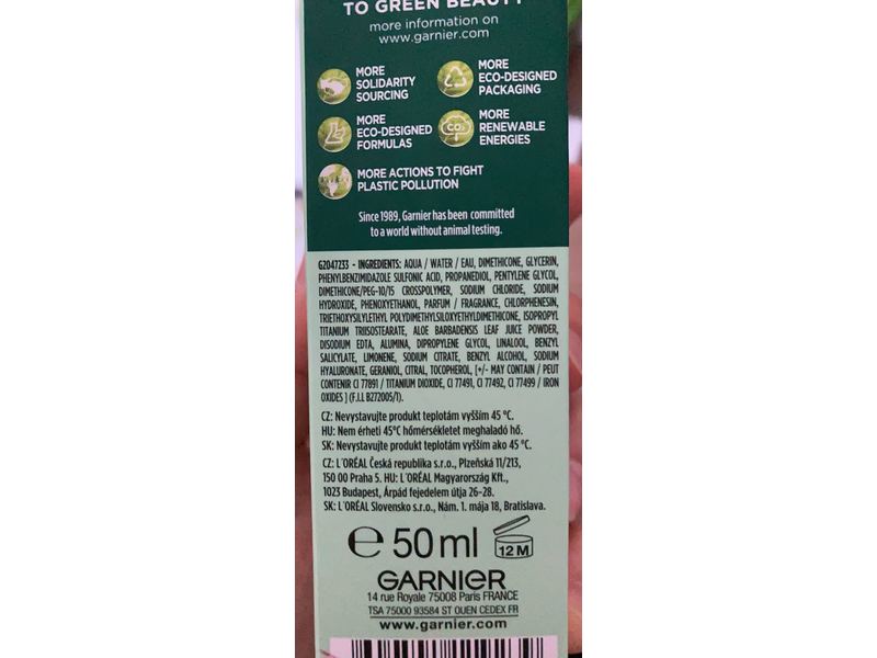 Garnier Hyaluronic Aloe All-In-1 BB Cream, Classic Light, 50 mL