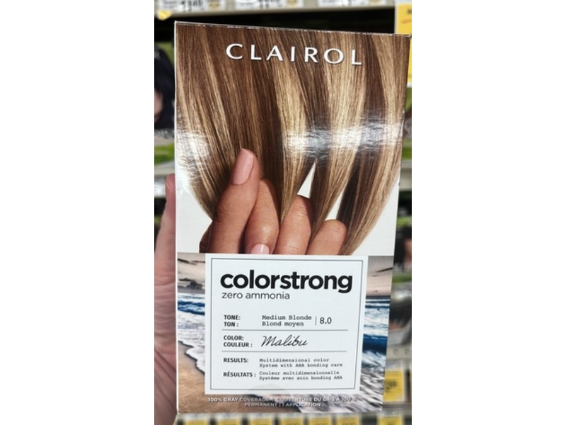 Clairol Colorstrong Permanent Hair Color, 8.0 Medium Blonde-Malibu, 1 Application
