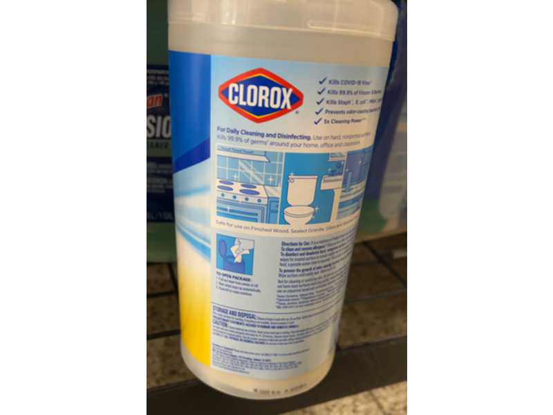 Clorox Disinfecting Wipes, Crisp Lemon, 0.7 oz/474 g, 75 Count