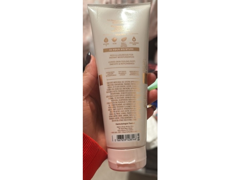 Bath & Body Works Ultimate Hydration Body Cream, Pure Wonder, 8 oz/226 g