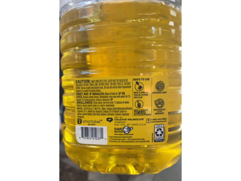 Fabuloso Multi-Purpose Cleaner, Refreshing Lemon Scent, 169 fl oz/5 L, Pack Of 3