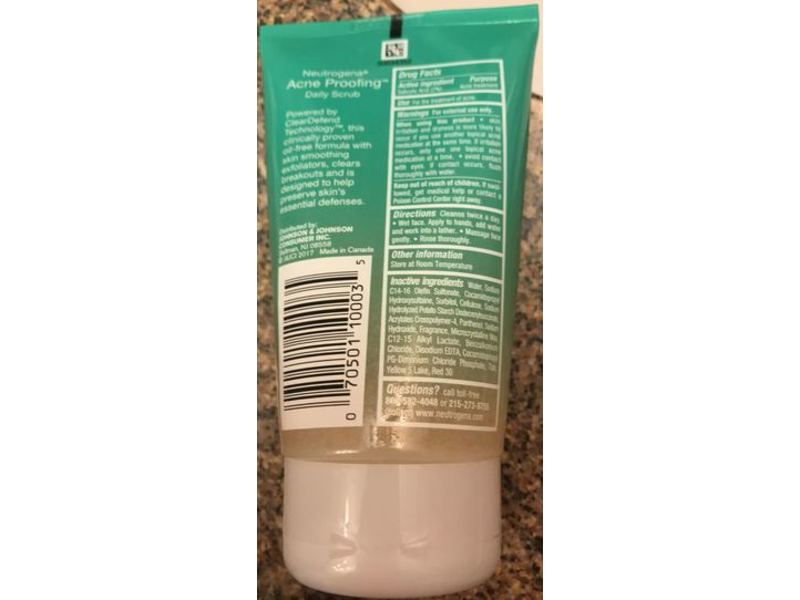 Neutrogena Acne Proofing Daily Scrub, Maximum Strength, 4.2 oz/119 g