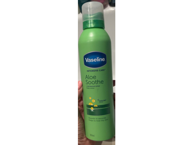 Vaseline Intensive Care Continuous Body Lotion Spray, Aloe Sooth, 190 mL