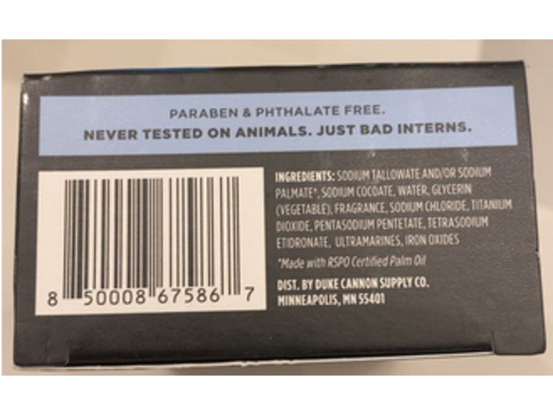 Duke Cannon Big Ass Brick Of Soap Bar Soap, Midnight Swim, 10 oz