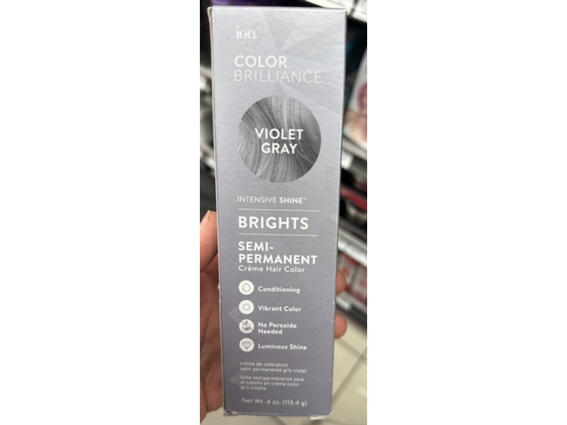 Ion Color Brilliance Semi-Permanent Brights Hair Color, Violet Gray, 4 oz/113.4 g
