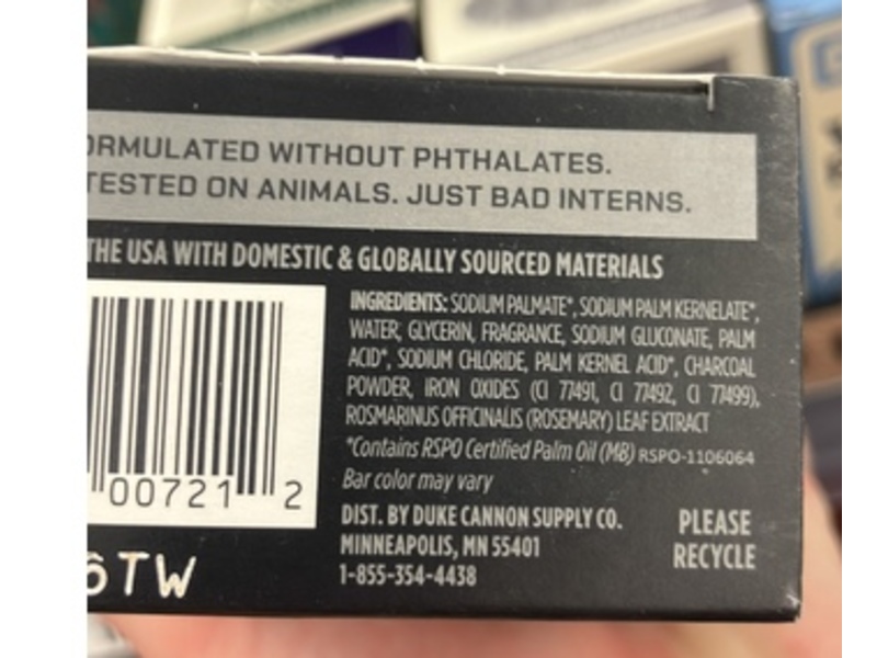 Duke Cannon Big Ass Activated Charcoal Soap, Lump of Coal, 10 oz/283 g