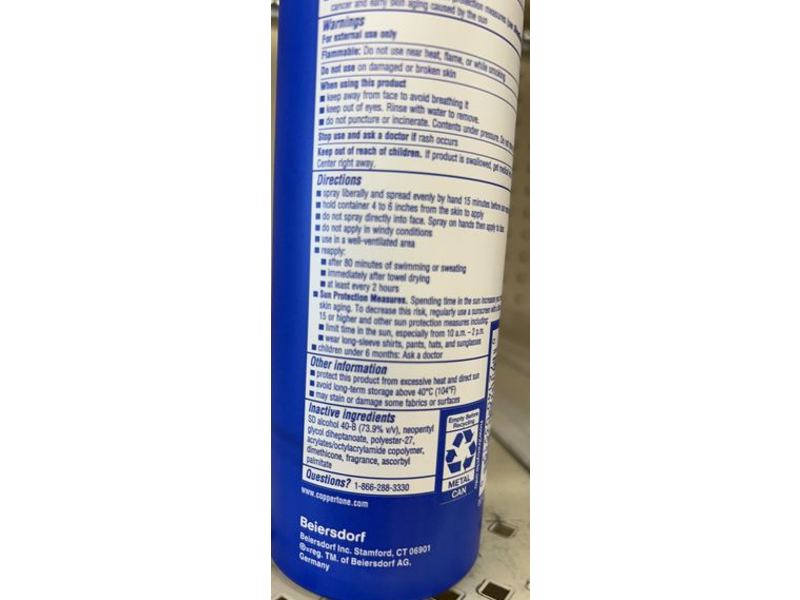 Coppertone 4-In-1 Sport Sunscreen Spray, SPF 50, 7.3 fl oz/208 g