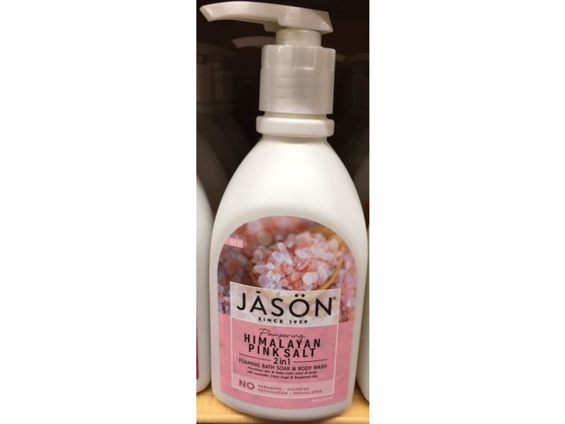Jason Himalayan Pink Salt 2 In 1 Foaming Bath Soak And Body Wash, 30 fl oz / 887 ml