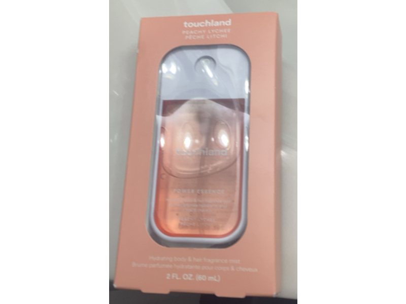 Touchland Power Essence Hydrating Body & Hair Fragrance Mist, Peachy Lychee, 2 fl oz