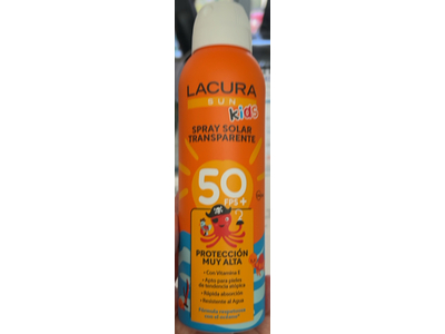 Lacura Sun Kids Transparent Sunscreen Spray, SPF 50+, 200 mL