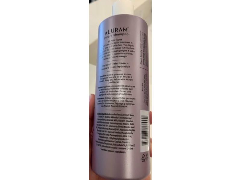 Aluram Clean Beauty Purple Shampoo, 12 fl oz/355 mL