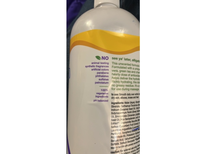 Alba Botanica Very Emollient Body Lotion, Unscented, 32 fl oz/956 mL
