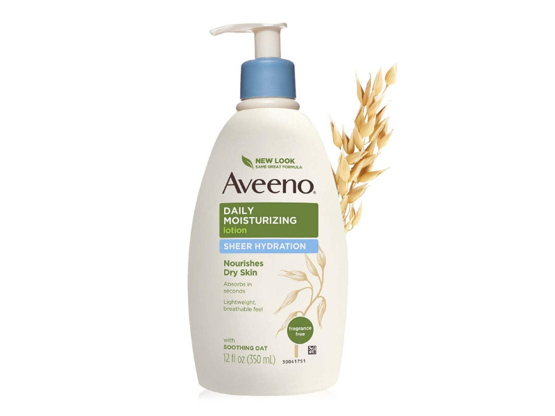 Aveeno Daily Moisturizing Sheer Hydration Lotion, Soothing Oat, Fragrance Free, 12 fl oz/350 mL