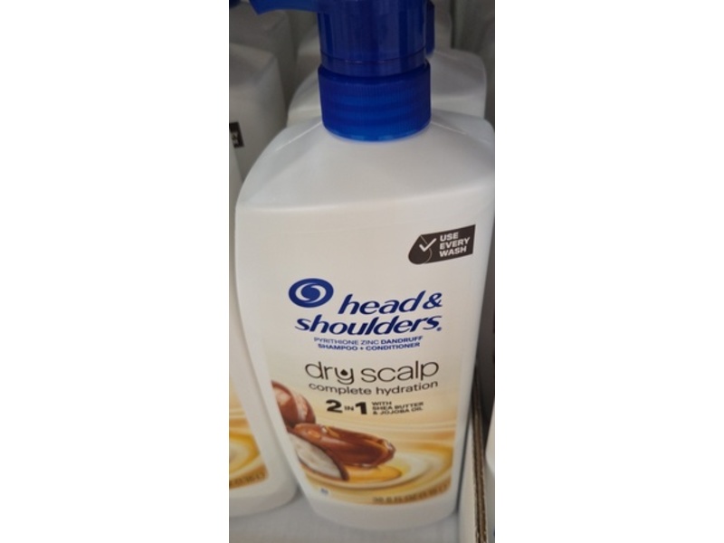 Head & Shoulders 2 In 1 Shampoo + Conditioner, Shea Butter & Jojoba Oil, 38.8 fl oz/1.15 L