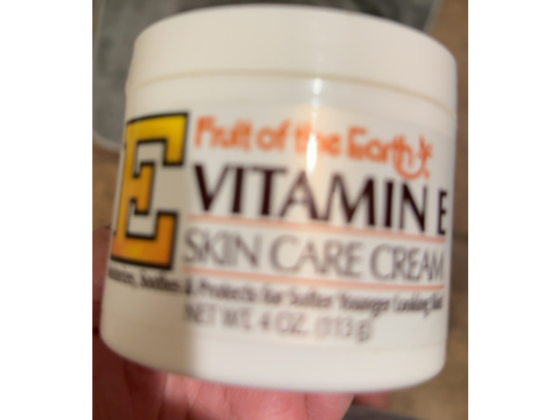 Fruit Of The Earth Skincare Cream, Vitamin E, 4 oz/113 g