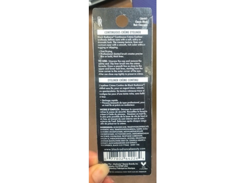 Black Radiance Continuous Creme Eyeliner, CA6441 Classic Black, 0.16 oz/4,5 g, Pack of 3